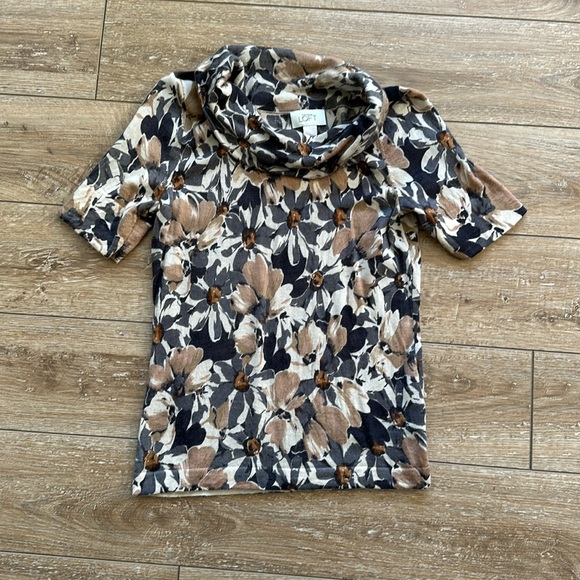 LOFT Sweaters - LOFT Camel, Winter White, and Gray short sleeved Cowl neck sweater Size Small